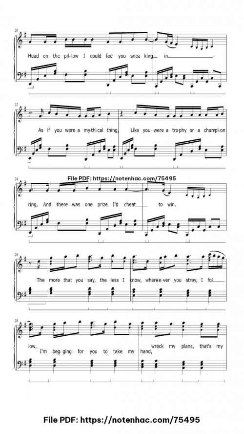 Willow piano sheet music free pdf