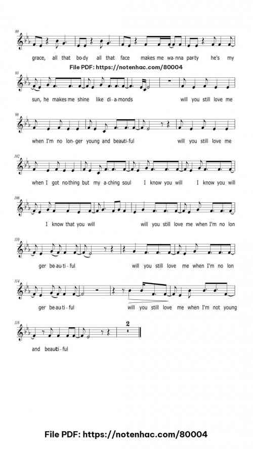 Young and Beautiful by Lana Del Rey Level Beginner 6 Young and Beautiful piano sheet music free pdf