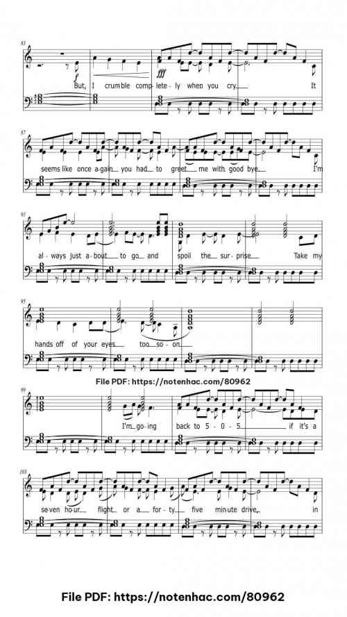 505 piano sheet music free pdf