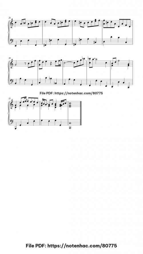 Air on the G String from Orchestral Suite No. 3 in D Major, BWV 1068 piano sheet music free pdf