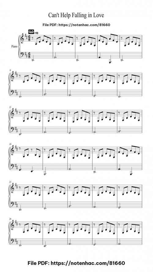 cant help falling in love with you without melody 1 1781428688
