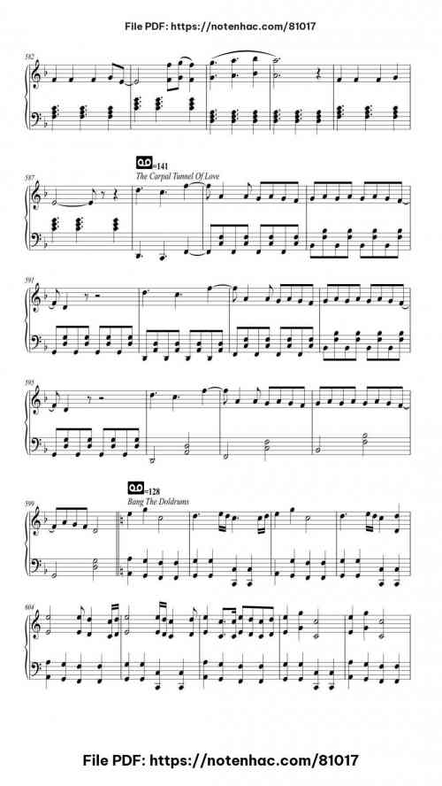 Fall Out Boy Medley piano sheet music free pdf