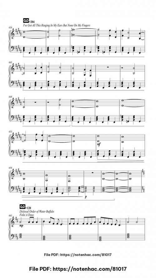 Fall Out Boy Medley piano sheet music free pdf