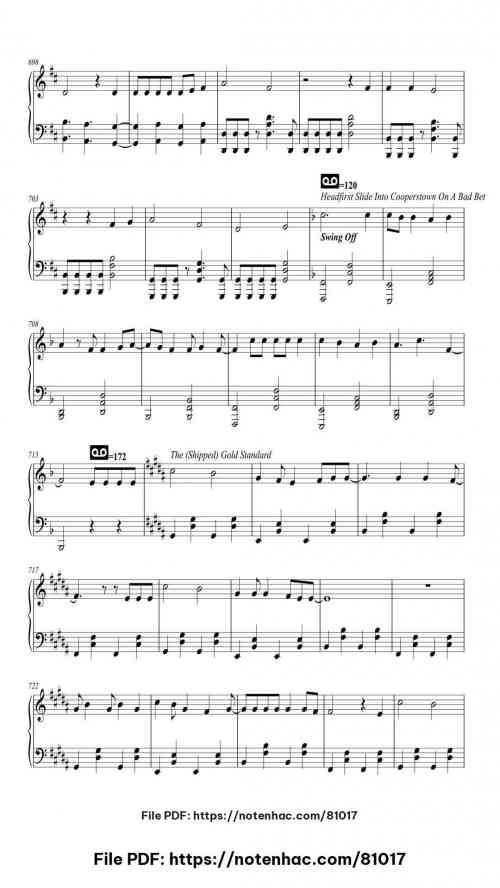 Fall Out Boy Medley piano sheet music free pdf