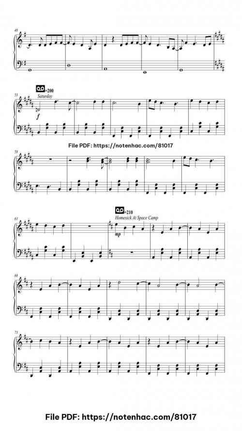 Fall Out Boy Medley piano sheet music free pdf
