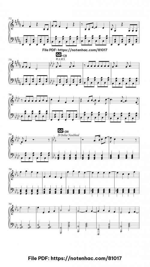 Fall Out Boy Medley piano sheet music free pdf