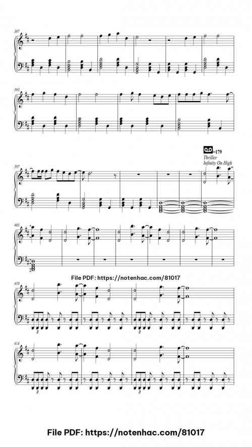 Fall Out Boy Medley piano sheet music free pdf