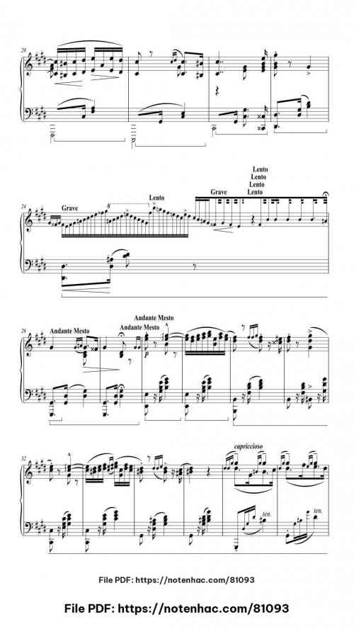 Hungarian Rhapsody No. 2 in C-sharp Minor, S.244/2 piano sheet music free pdf