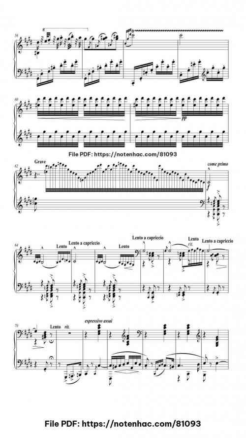 Hungarian Rhapsody No. 2 in C-sharp Minor, S.244/2 piano sheet music free pdf