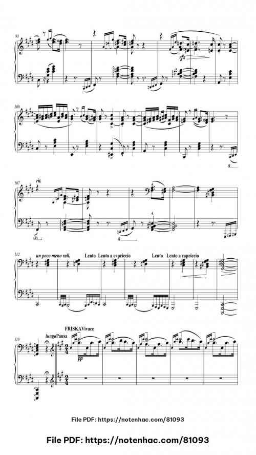 Hungarian Rhapsody No. 2 in C-sharp Minor, S.244/2 piano sheet music free pdf