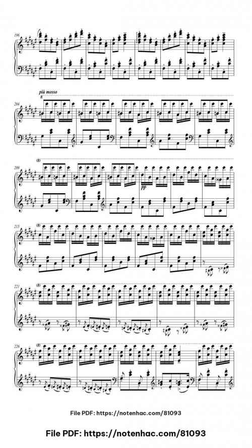 Hungarian Rhapsody No. 2 in C-sharp Minor, S.244/2 piano sheet music free pdf