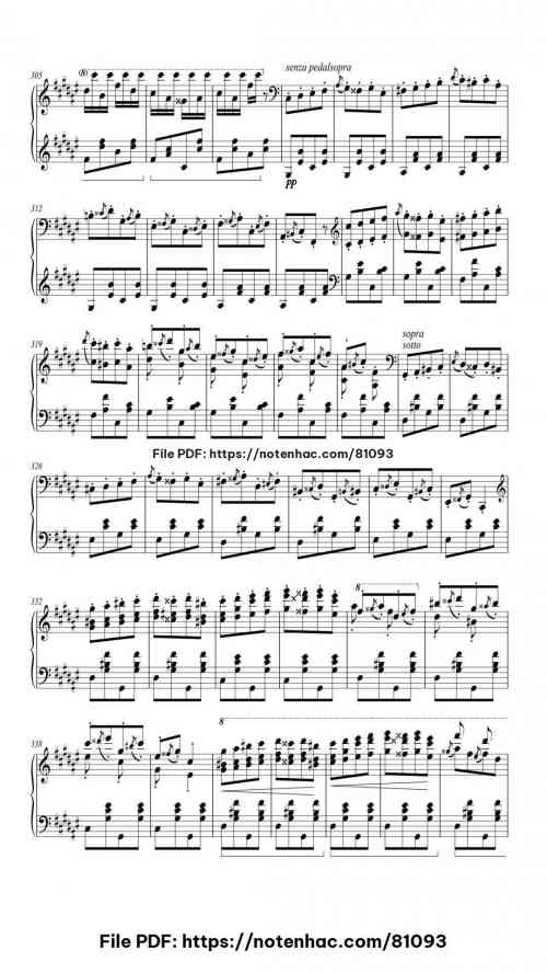 Hungarian Rhapsody No. 2 in C-sharp Minor, S.244/2 piano sheet music free pdf
