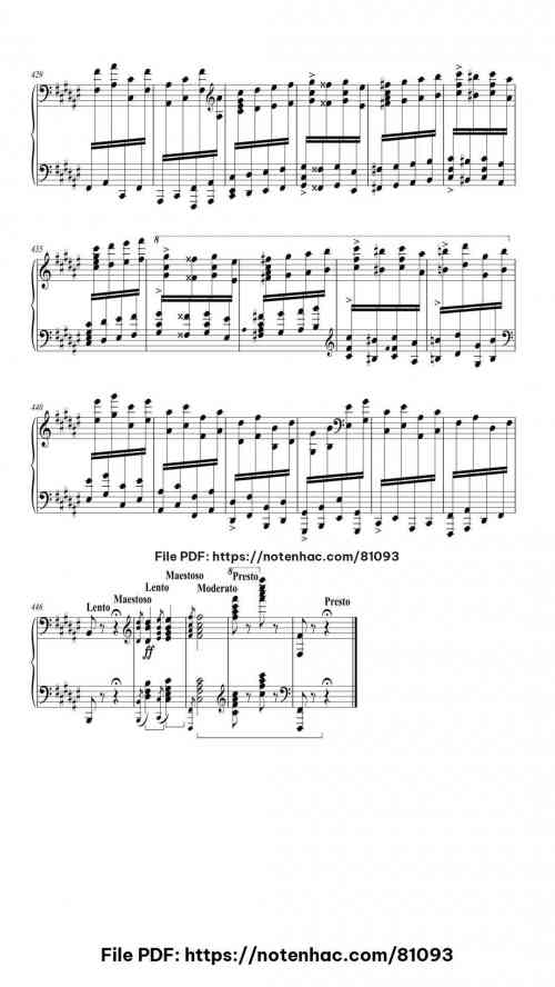 Hungarian Rhapsody No. 2 in C-sharp Minor, S.244/2 piano sheet music free pdf