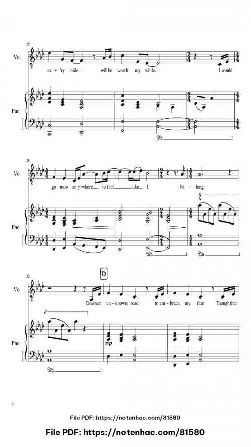 I Can Go The Distance by Transcribed by Joe Marta Level G major, E minor 13 I Can Go The Distance piano sheet music free pdf