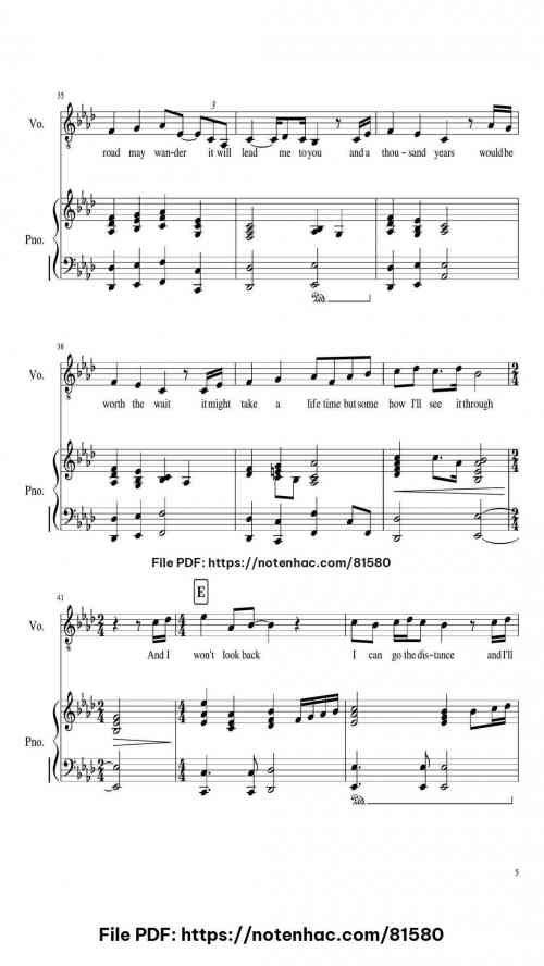 I Can Go The Distance by Transcribed by Joe Marta Level G major, E minor 14 I Can Go The Distance piano sheet music free pdf