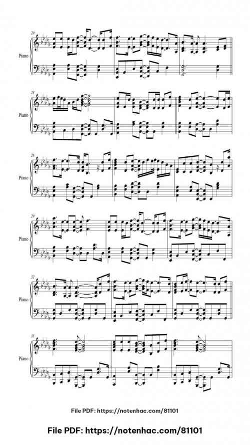 I See Fire piano sheet music free pdf