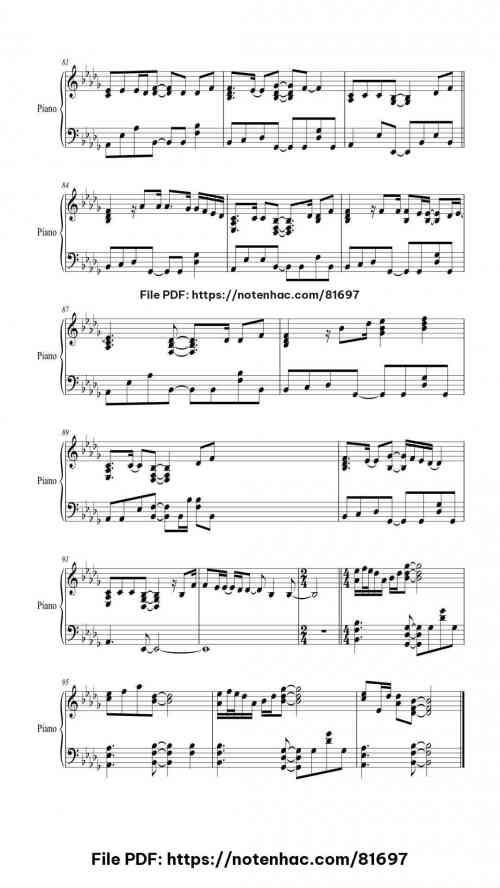 I See Fire by Ed Sheeran Level Intermediate 10 I See Fire piano sheet music free pdf