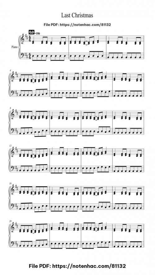 last christmas instrumental version 1