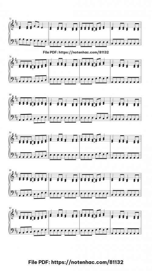 Last Christmas (Instrumental Version) piano sheet music free pdf