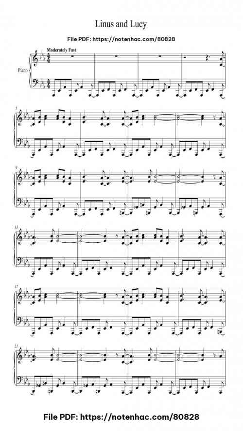 Linus and Lucy by Vince Guaraldi Level Intermediate