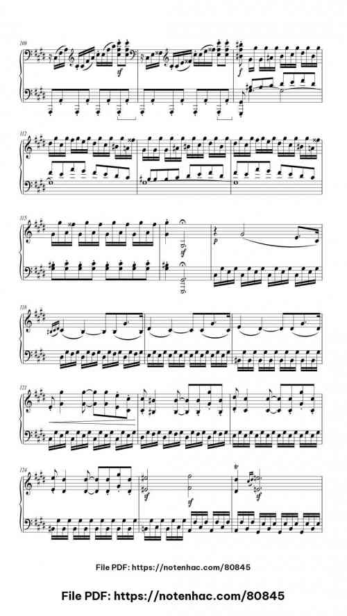 Moonlight Sonata III piano sheet music free pdf
