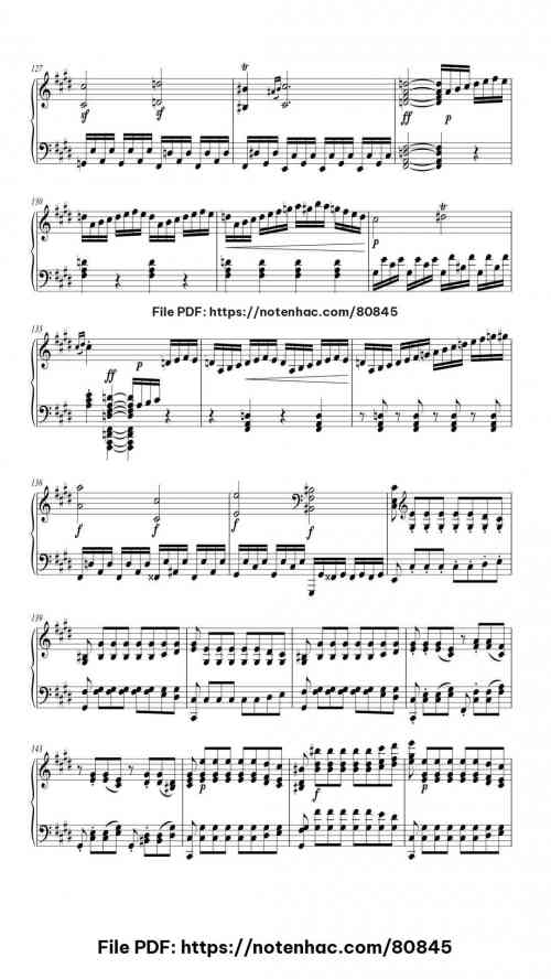 Moonlight Sonata III piano sheet music free pdf