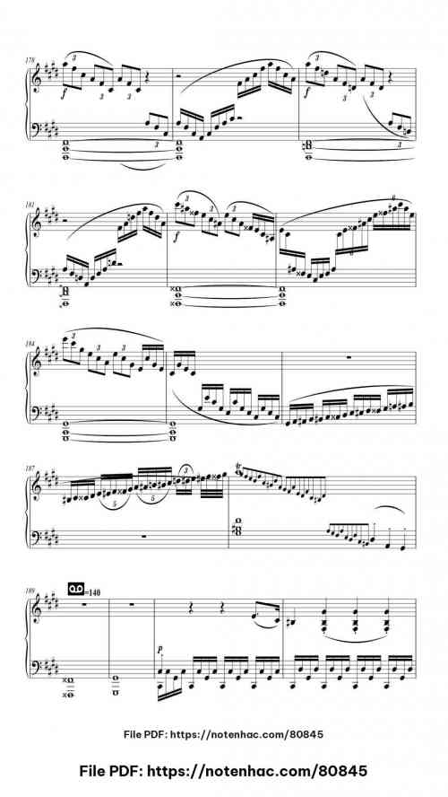 Moonlight Sonata III piano sheet music free pdf