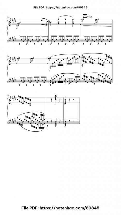 Moonlight Sonata III piano sheet music free pdf