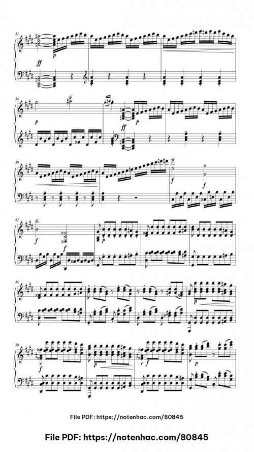 Moonlight Sonata III piano sheet music free pdf