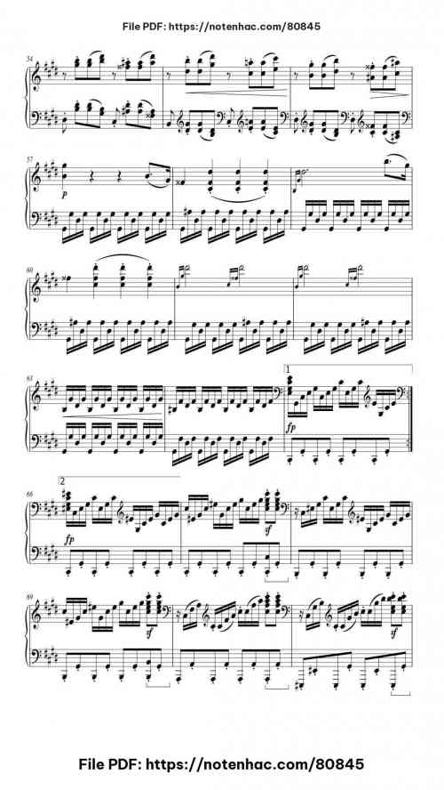 Moonlight Sonata III piano sheet music free pdf