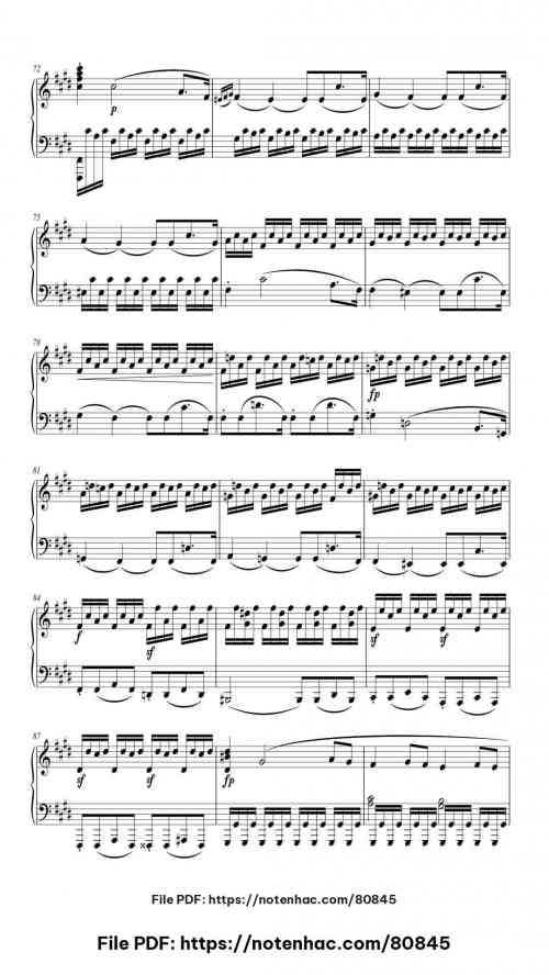 Moonlight Sonata III piano sheet music free pdf