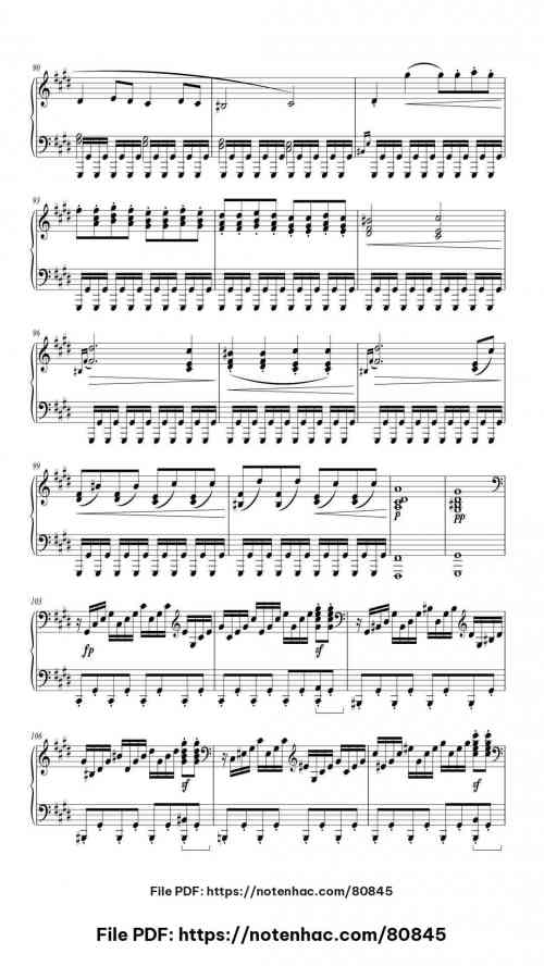 Moonlight Sonata III piano sheet music free pdf