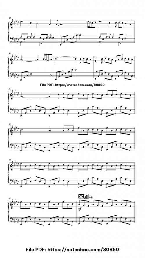 Nuvole Bianche piano sheet music free pdf