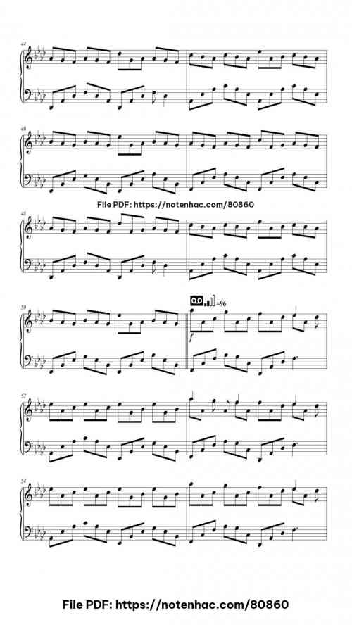 Nuvole Bianche piano sheet music free pdf