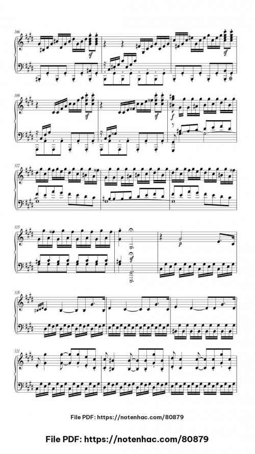 Piano Sonata No. 14 in C-Sharp Minor, Op. 27 No. 2 "Moonlight": III. Presto agitato piano sheet music free pdf