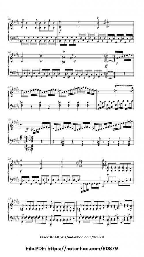 Piano Sonata No. 14 in C-Sharp Minor, Op. 27 No. 2 "Moonlight": III. Presto agitato piano sheet music free pdf