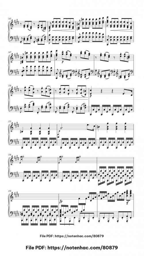 Piano Sonata No. 14 in C-Sharp Minor, Op. 27 No. 2 "Moonlight": III. Presto agitato piano sheet music free pdf