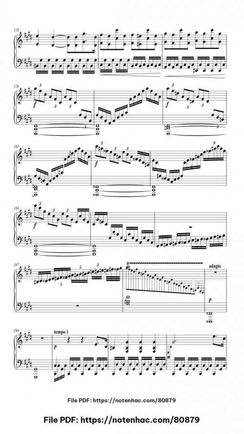 Piano Sonata No. 14 in C-Sharp Minor, Op. 27 No. 2 "Moonlight": III. Presto agitato piano sheet music free pdf