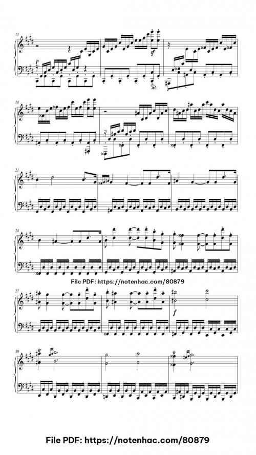 Piano Sonata No. 14 in C-Sharp Minor, Op. 27 No. 2 "Moonlight": III. Presto agitato piano sheet music free pdf