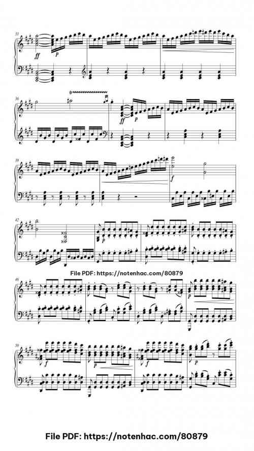 Piano Sonata No. 14 in C-Sharp Minor, Op. 27 No. 2 "Moonlight": III. Presto agitato piano sheet music free pdf