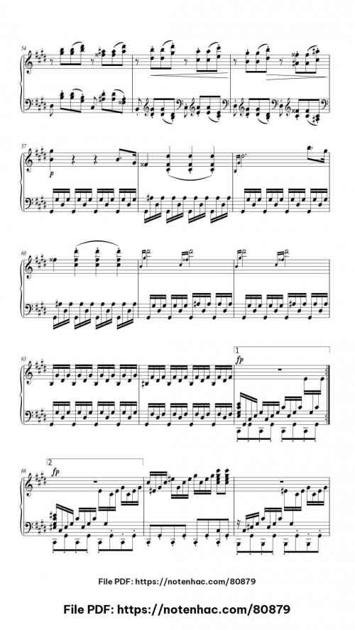 Piano Sonata No. 14 in C-Sharp Minor, Op. 27 No. 2 "Moonlight": III. Presto agitato piano sheet music free pdf