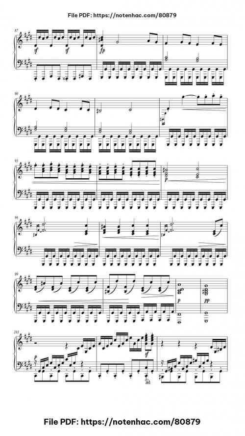Piano Sonata No. 14 in C-Sharp Minor, Op. 27 No. 2 "Moonlight": III. Presto agitato piano sheet music free pdf