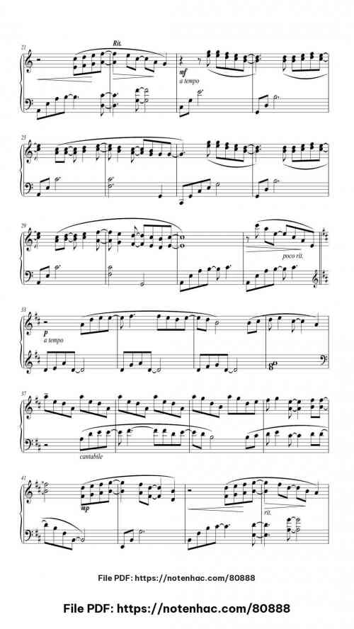 Right Here Waiting piano sheet music free pdf