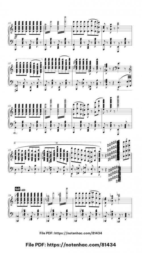 Rush E piano sheet music free pdf