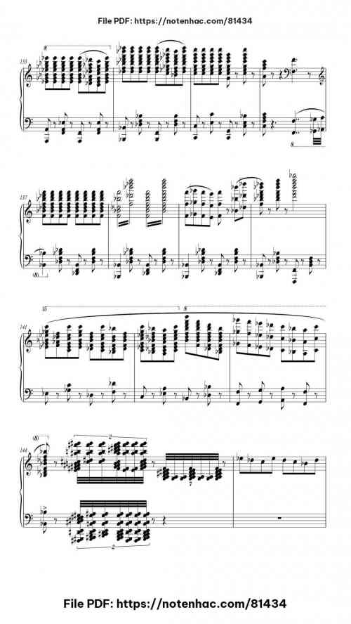 Rush E piano sheet music free pdf