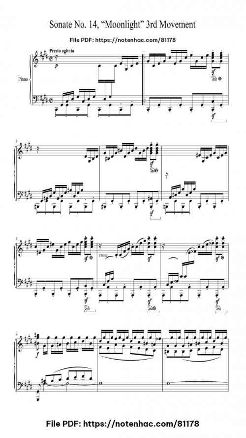 sonate no 14 in csharp minor op 27 no 2 moonlight iii presto agitato 1