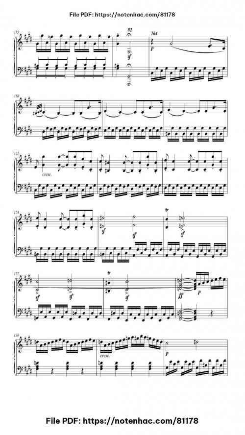 Sonate No. 14 in C# Minor, Op. 27 No. 2 "Moonlight": III. Presto Agitato piano sheet music free pdf