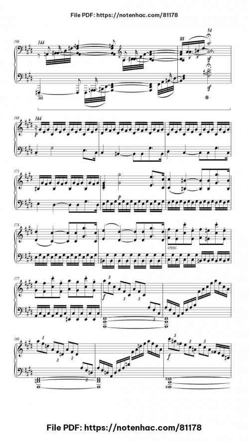 Sonate No. 14 in C# Minor, Op. 27 No. 2 "Moonlight": III. Presto Agitato piano sheet music free pdf