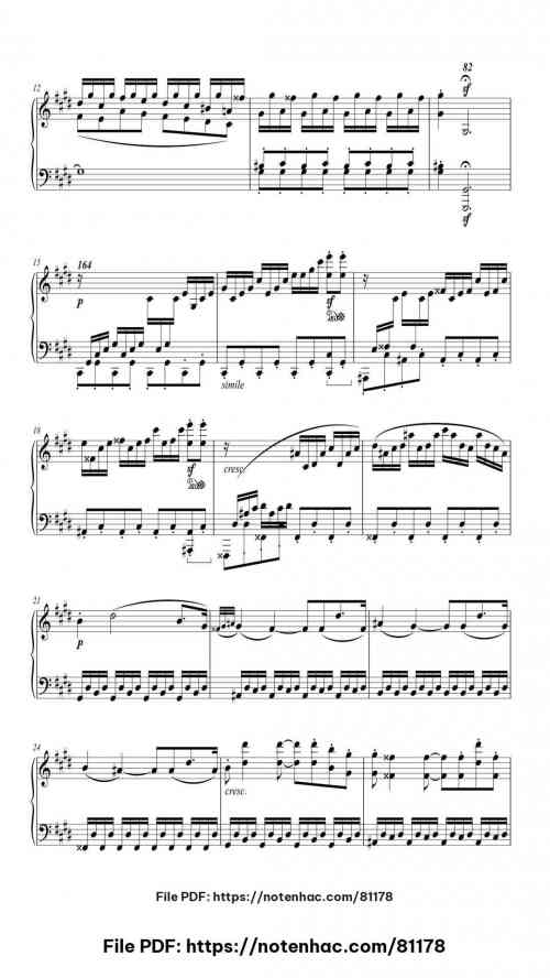 Sonate No. 14 in C# Minor, Op. 27 No. 2 "Moonlight": III. Presto Agitato piano sheet music free pdf
