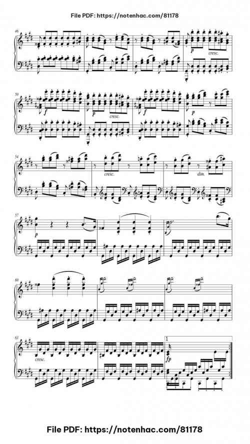 Sonate No. 14 in C# Minor, Op. 27 No. 2 "Moonlight": III. Presto Agitato piano sheet music free pdf